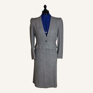 Peabody House Women's Vintage Gray Houndstooth Suit
